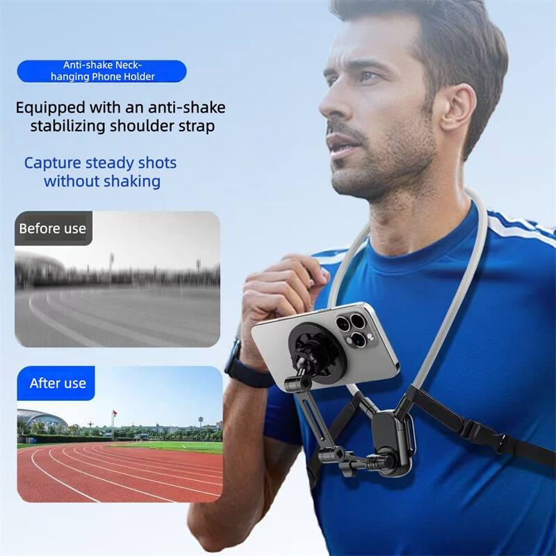 Anti-shake Neck- hanging Phone Holder

Equipped with an anti-shake stabilizing shoulder strap

Capture steady shots without shaking

Before use

After use
