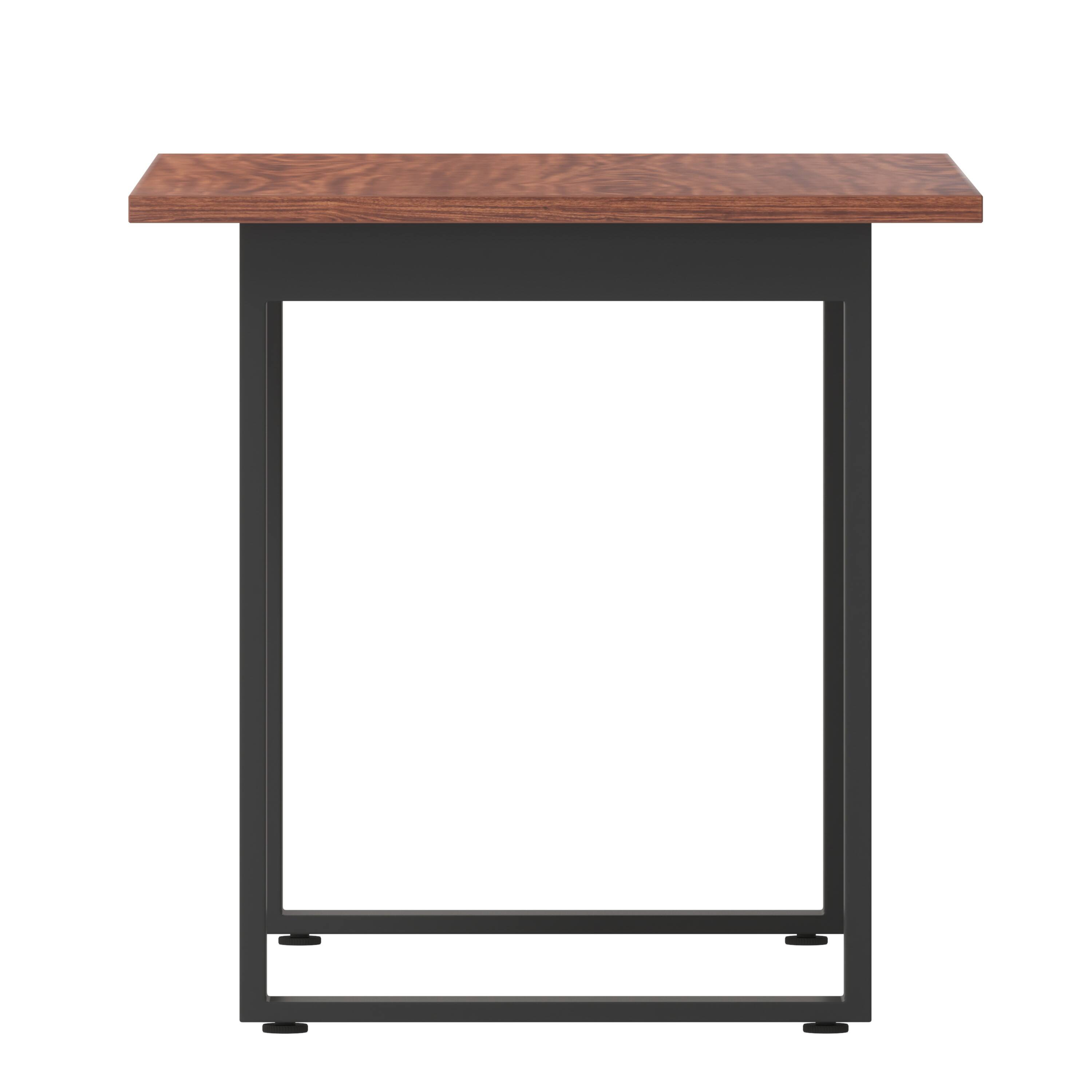 Alt View 5. Emma + Oliver - Remy 48x30 Dining or Gaming Table with Double Sided Laminate Table Top and Heavy Duty U-Frame Steel Base - Walnut.