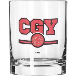 Logo Brands - Calgary Flames Letterman 14oz. Rocks Glass - Multicolor