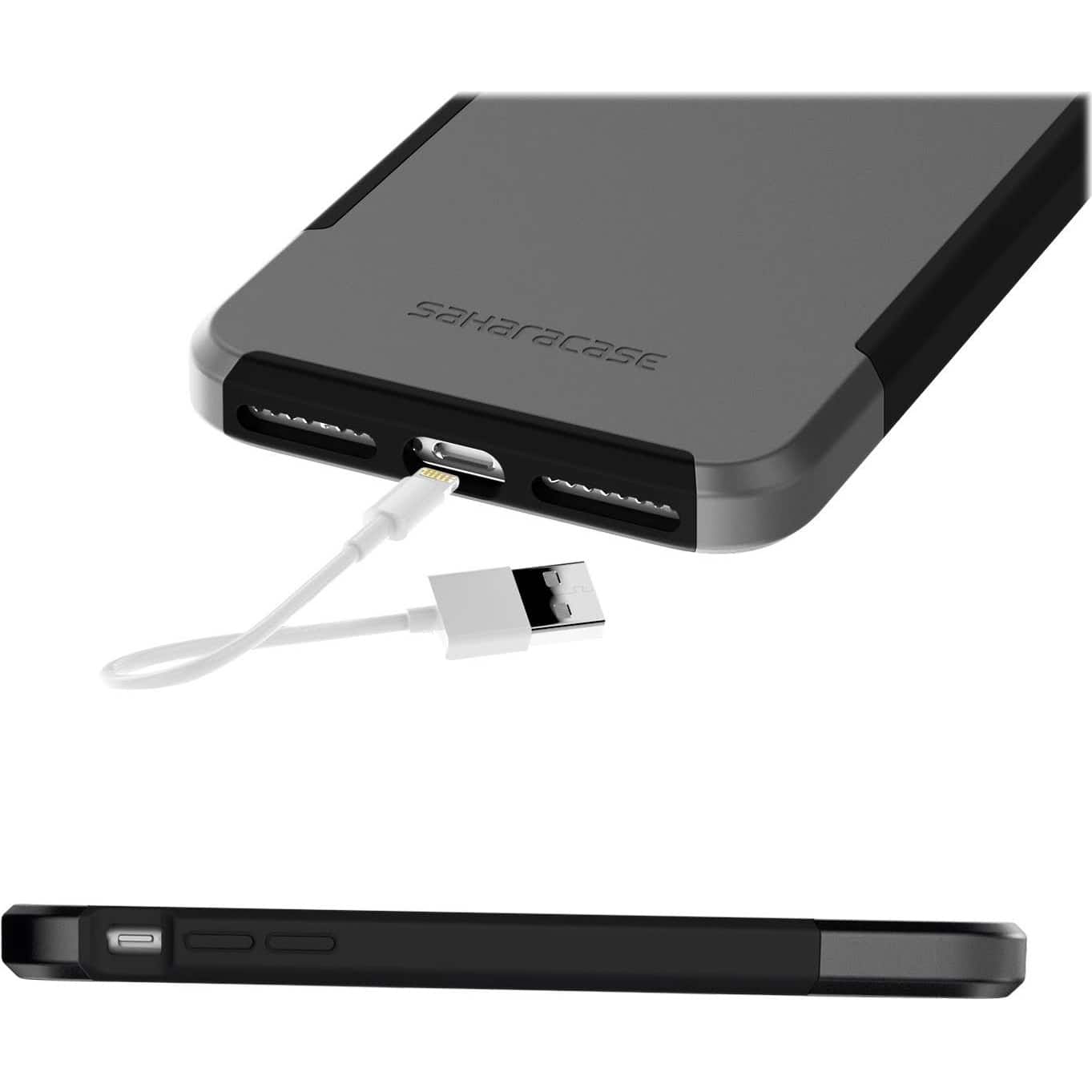 Alt View 15. SaharaCase - Inspire Series Case for Apple iPhone 7, 8, SE (3rd Generation 2022) - Black/Gray.