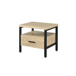 Manhattan Lane - Accent Table with Metal Leg and 1 Tier Shelf - Black, Brown,