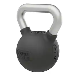 Power Systems - Elite Rubber Kettlebell (35 lb), Premium Rubber Coated Kettlebell for Strength Training - Black