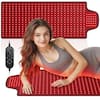 Front. Vortro - 420 LEDs Red Light Therapy Mat 660nm 850nm 75W Large Infrared Pad Adjustable Timer Pulse Mode Full Body Pain Relief Care.