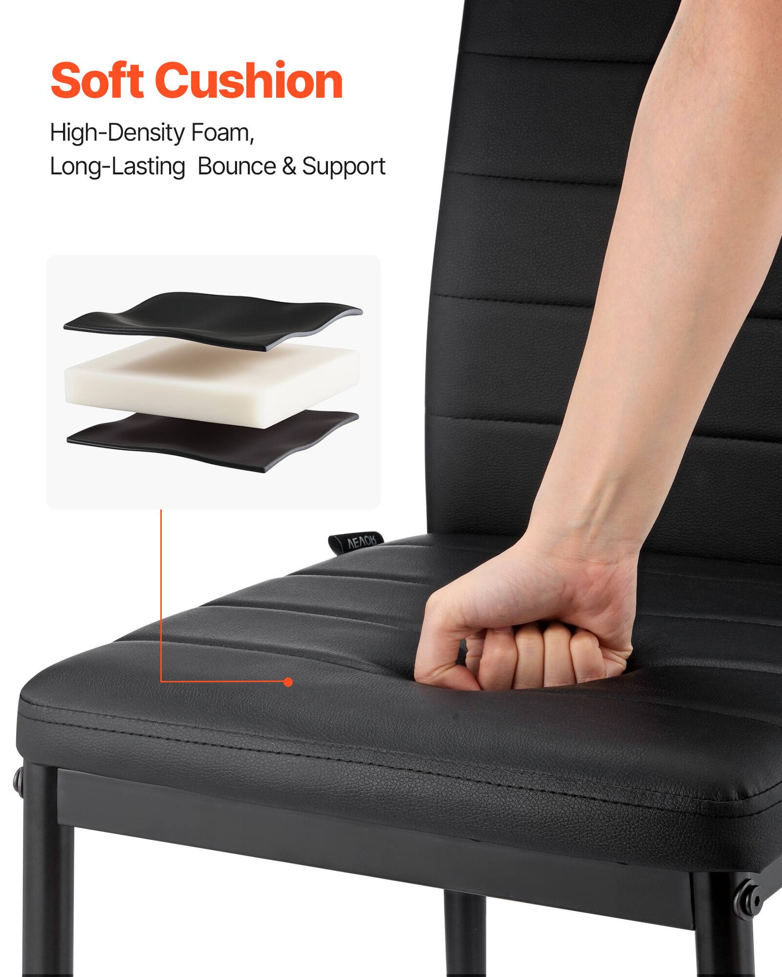 Soft Cushion  
High-Density Foam,  
Long-Lasting Bounce & Support
