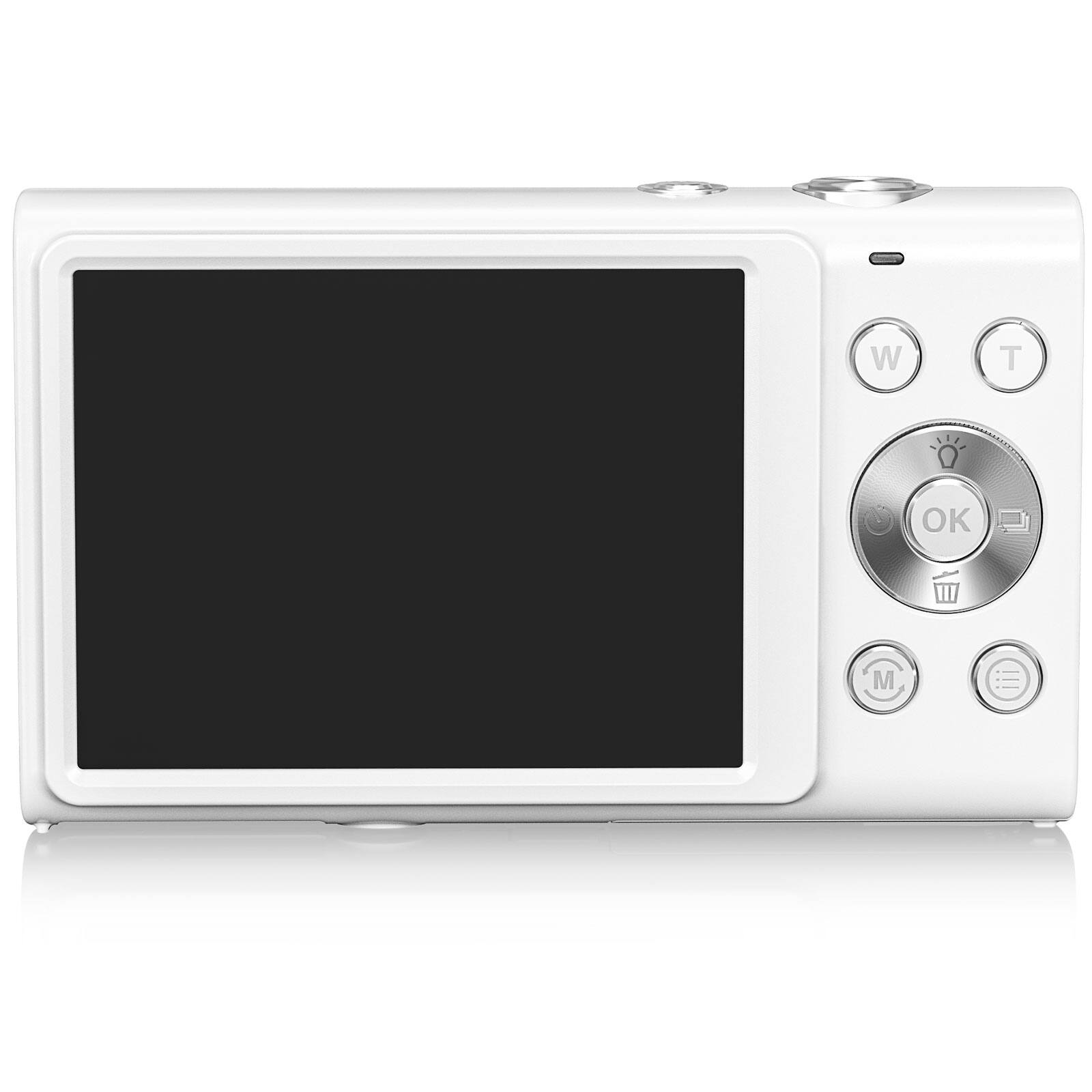 Back. CAMKORY - 4K Compact Point-and-Shoot Digital Camera with 32GB Memory Card – Lightweight & Pocket-Sized - Moonlight White.