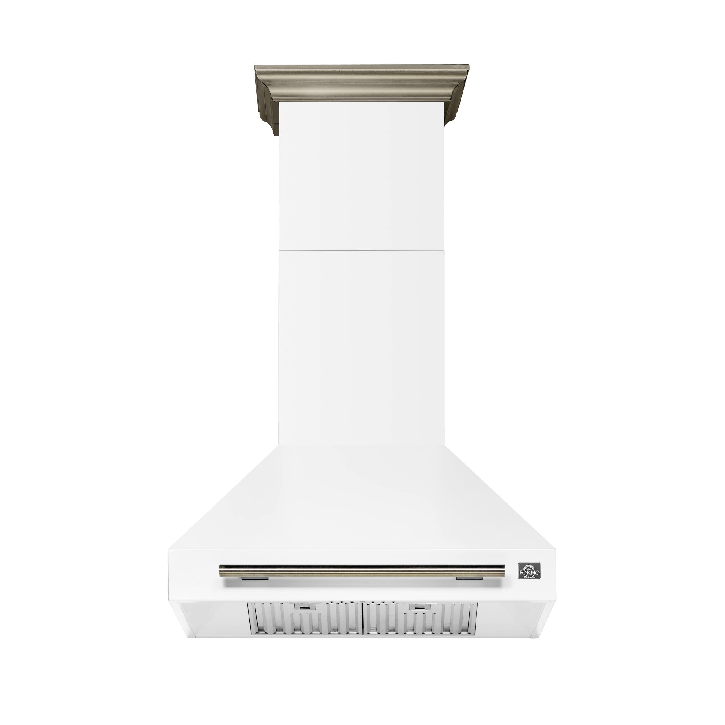 Forno Appliances - 30 inches - Externally Vented & Recirculating - Wall Range Hood - White - Front_Zoom