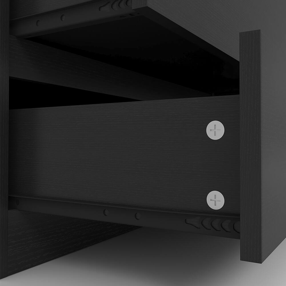 Alt View 7. Spaco - 8 Drawers Storage Dresser, Modern Handle-Free Design for Bedroom, Closet and Living Room, Euro Slide Wood Chest - Black.