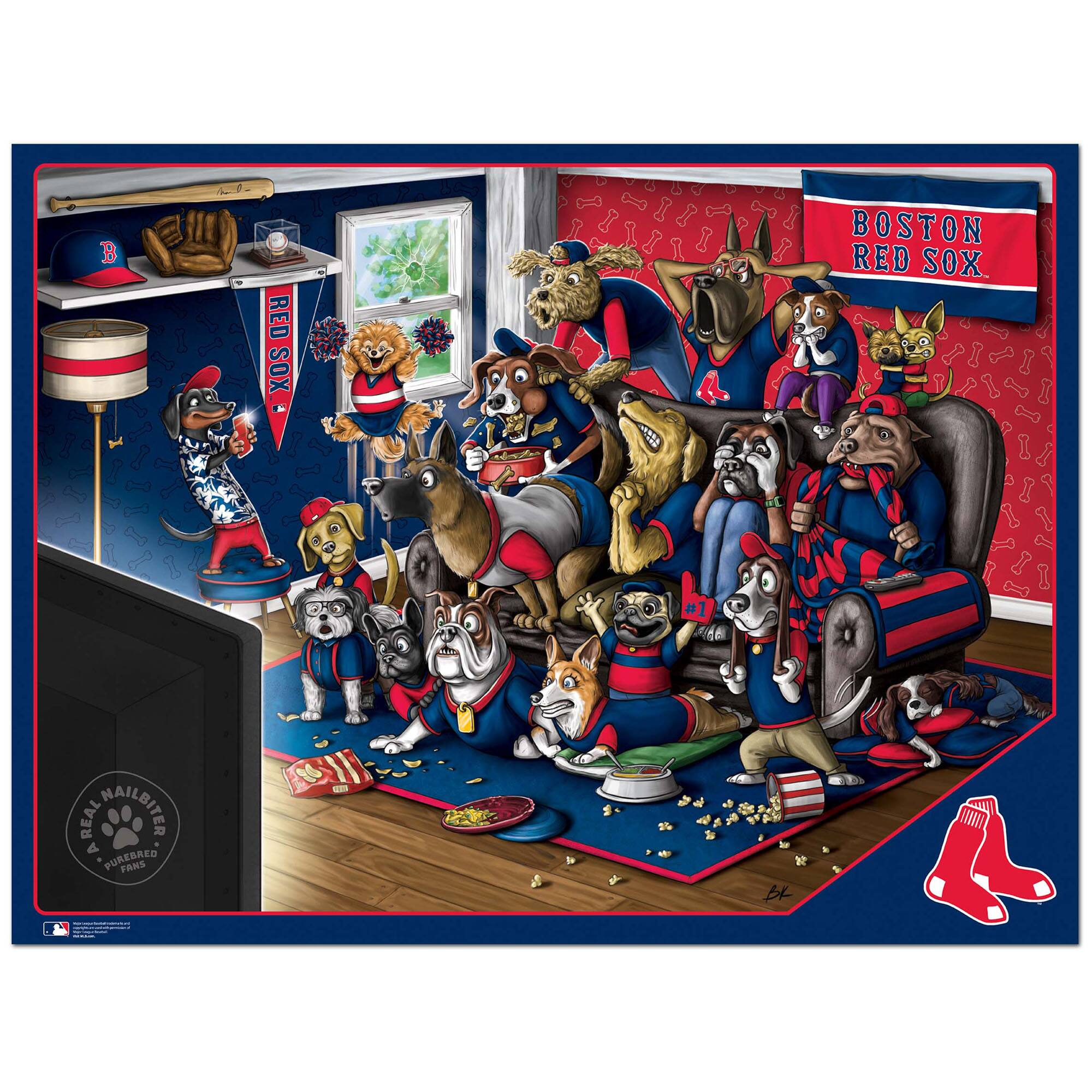 B - 7 RED XOS BOSTON RED SOX - A REAL NAILBITER A PUREBRED FANS