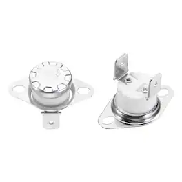 Unique Bargains - 2pcs KSD301 Thermostat 155°C/311°F 16A Normally Closed N.C Thermal Cutoff Switch for Microwaves/Oven Ceramic - Silver