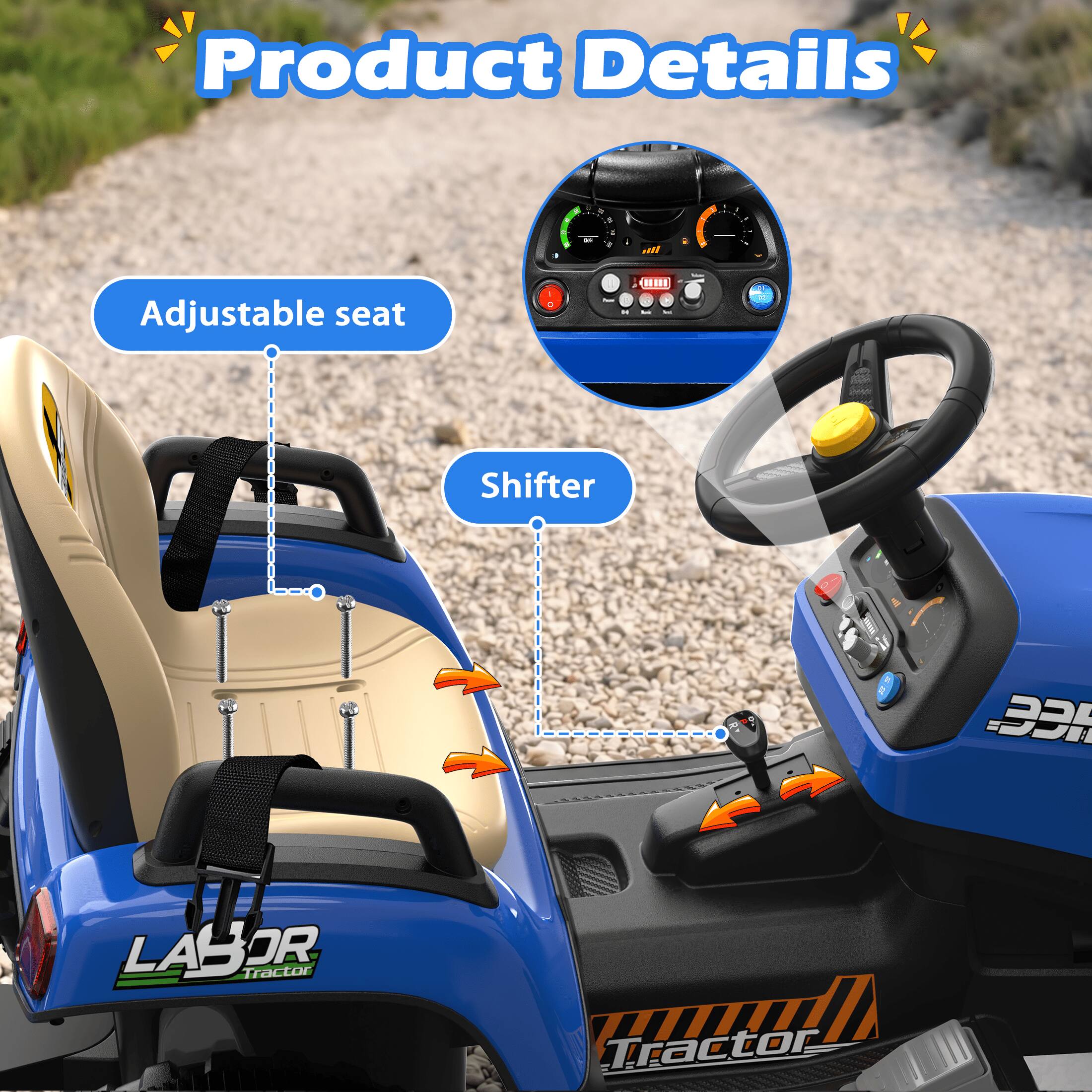 Product Details

Adjustable seat

Shifter

LABOR Tractor