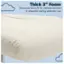 The image features a white chair with a thick 3-inch foam filling. The foam filling provides ultimate comfort and relaxation, making it perfect for extended use. The chair is designed to offer a cozy and comfortable seating experience, making it an ideal choice for those who want to unwind and relax.