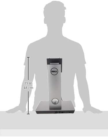 Left. Dell - DS1000 Monitor Stand 130W Docking Station Built-In Compatible with Dell Latitude 7370 - Silver.
