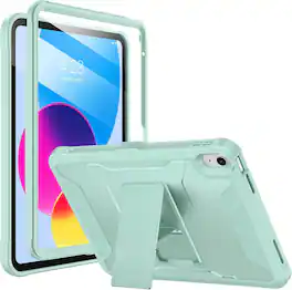 VIKESI - Protective Case for iPad (A16) 11–inch & iPad 10th Gen 10.9 –inch – Shockproof Design with Built-in Screen Guard - Mint Green