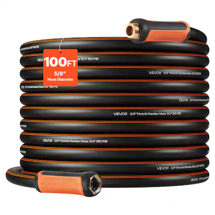 VR NP 150 PSI VEVO e W.P 150 PSI 100FT 5/8" Hose Diameter VEVOR 5/8" Hybrid Garden Hose W.P 150 PSI VEVOR 5/8" Hybrid Garden Hose W.P 150 PSI VEVOR 5/8" Hybrid Garden Hose W.P 150 PSI Garden Hose W.P 150 PSI VEVOR 5/8" Hybrid Garden Hose W.P 150 PSI