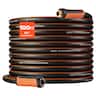 VEVOR - Garden Hose, 100 ft 5/8" Heavy Duty 4-Layer Rubber Water Hose, 150PSI Working & 600PSI Burst, Flexible & Non-kink - Orange + Black