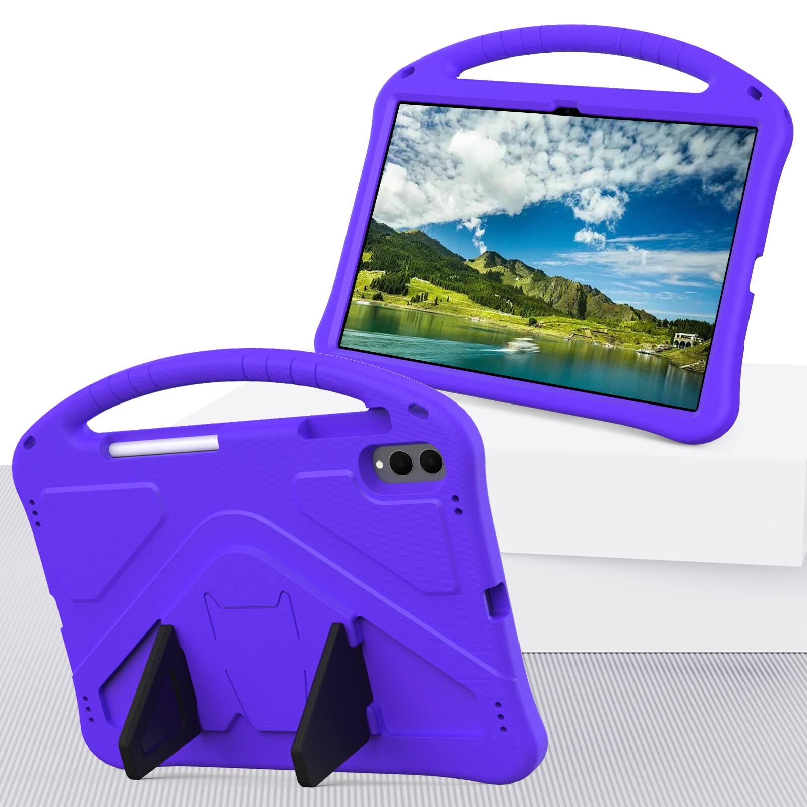 Alt View 2. Dteck - For Samsung Galaxy Tab S11 Ultra 2025 14.6-inch  Lightweight EVA Shockproof Handle Stand Kids Case Cover - Purple.