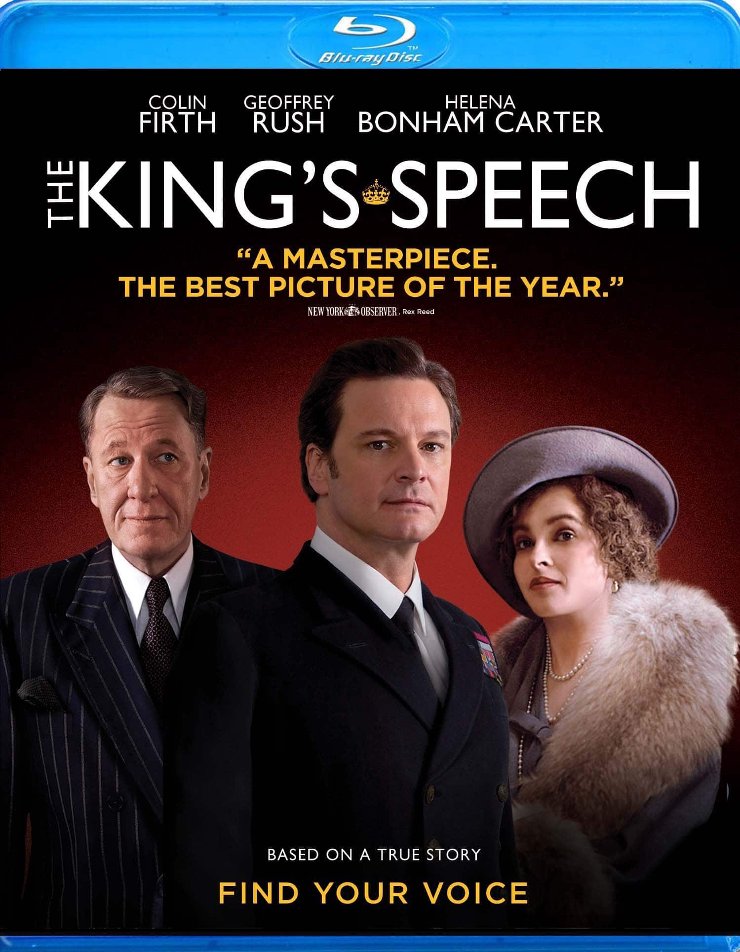 Front. The King's Speech (2010) (Blu-ray).