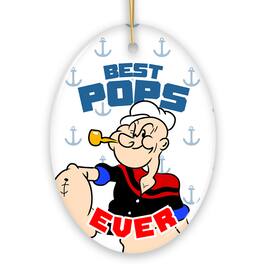 OrnamentallyYou - Best Pops Ever Ornament, Classic Popeye the Sailorman Dad Gift and Keepsake for Christmas - Multi-colored