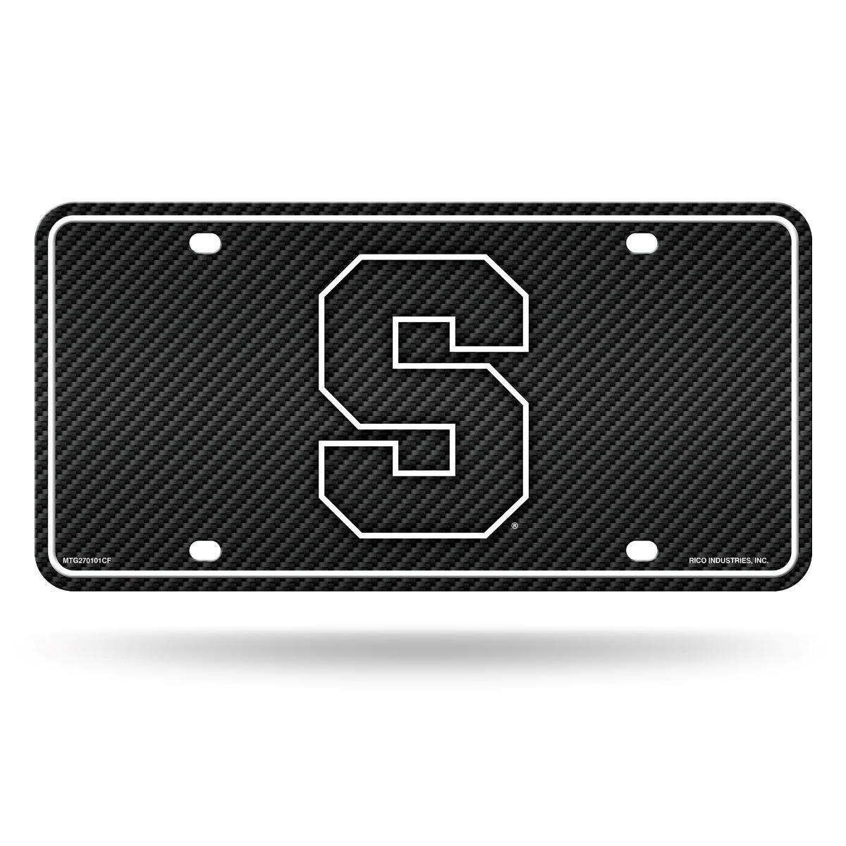 Syracuse Orange 12x6 Carbon Fiber Design Metal License Plate Auto Tag