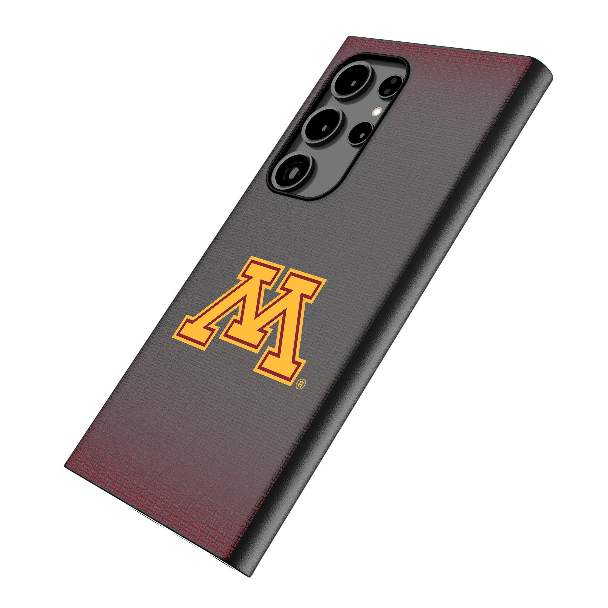 Alt View 1. Keyscaper - Minnesota Golden Gophers Linen Galaxy Magnetic Bump Case - S25 - Black.
