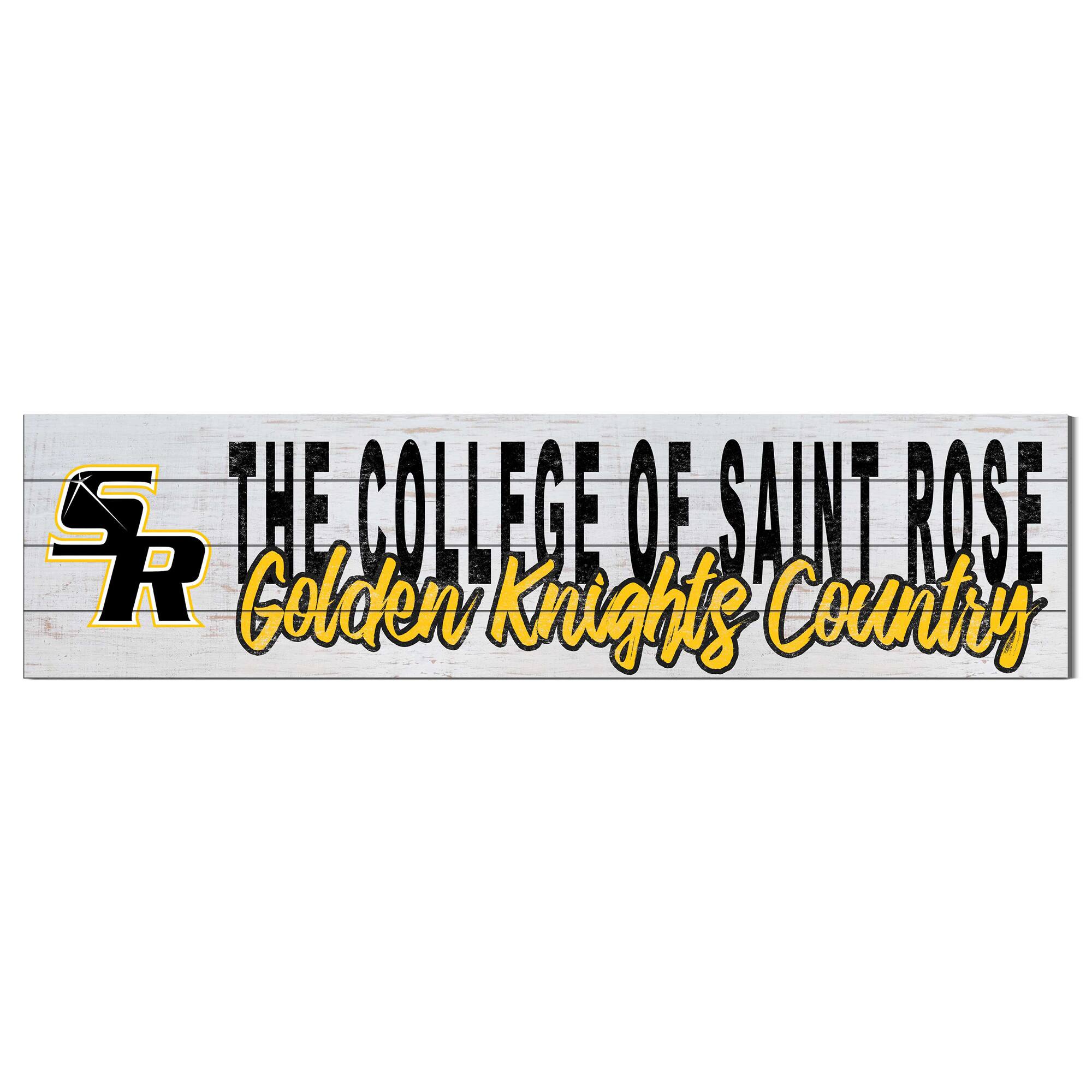 Saint Rose Golden Knights 10" x 40" Logo Sign