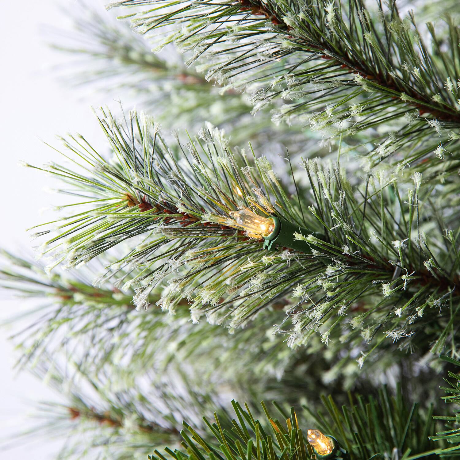 Alt View 3. Home Heritage - Home Heritage Stanley 7' Pine Artificial Christmas Tree, PreLit 350 Clear Lights - 7ft. Clear.