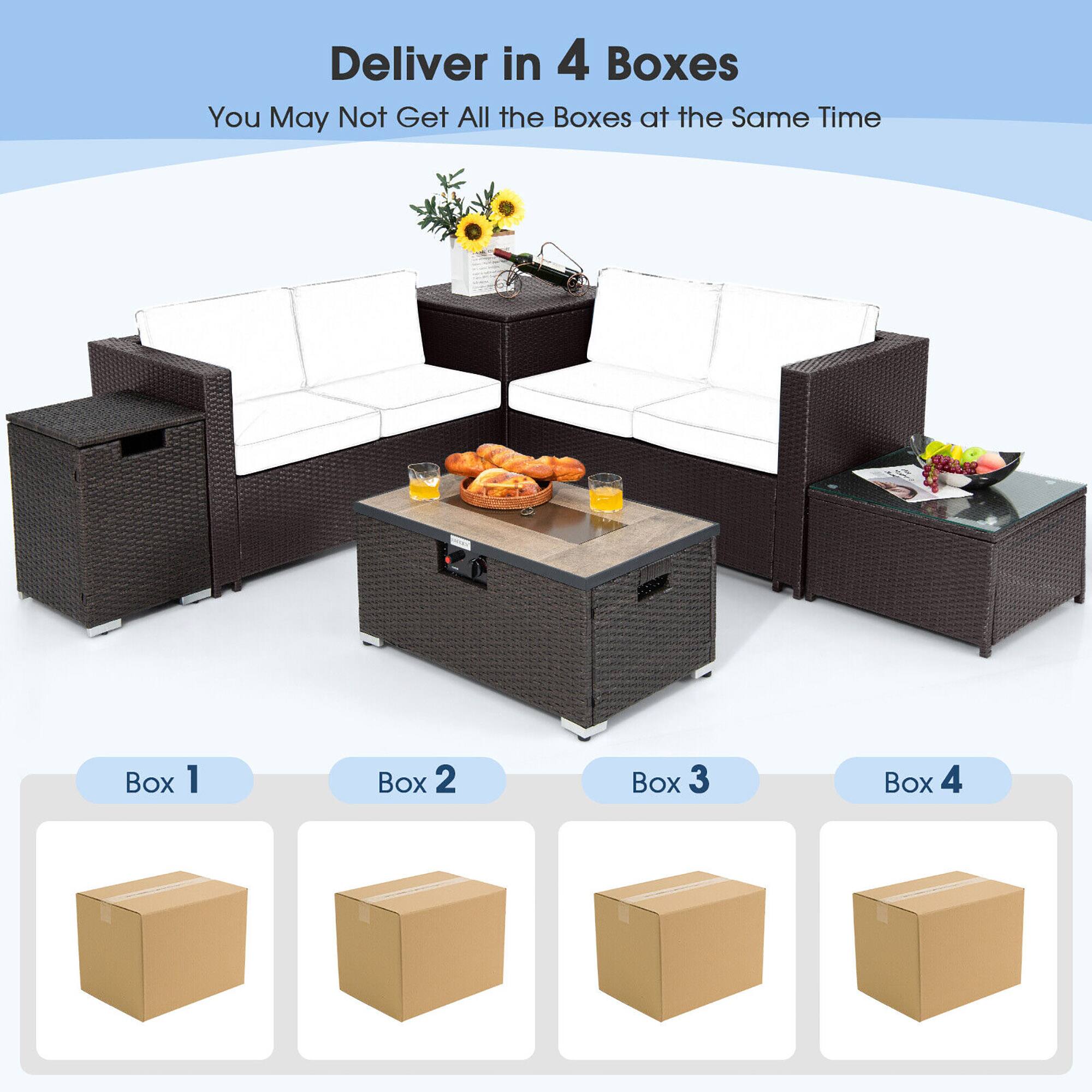 Deliver in 4 Boxes  
You May Not Get All the Boxes at the Same Time  

Box 1  
Box 2  
Box 3  
Box 4
