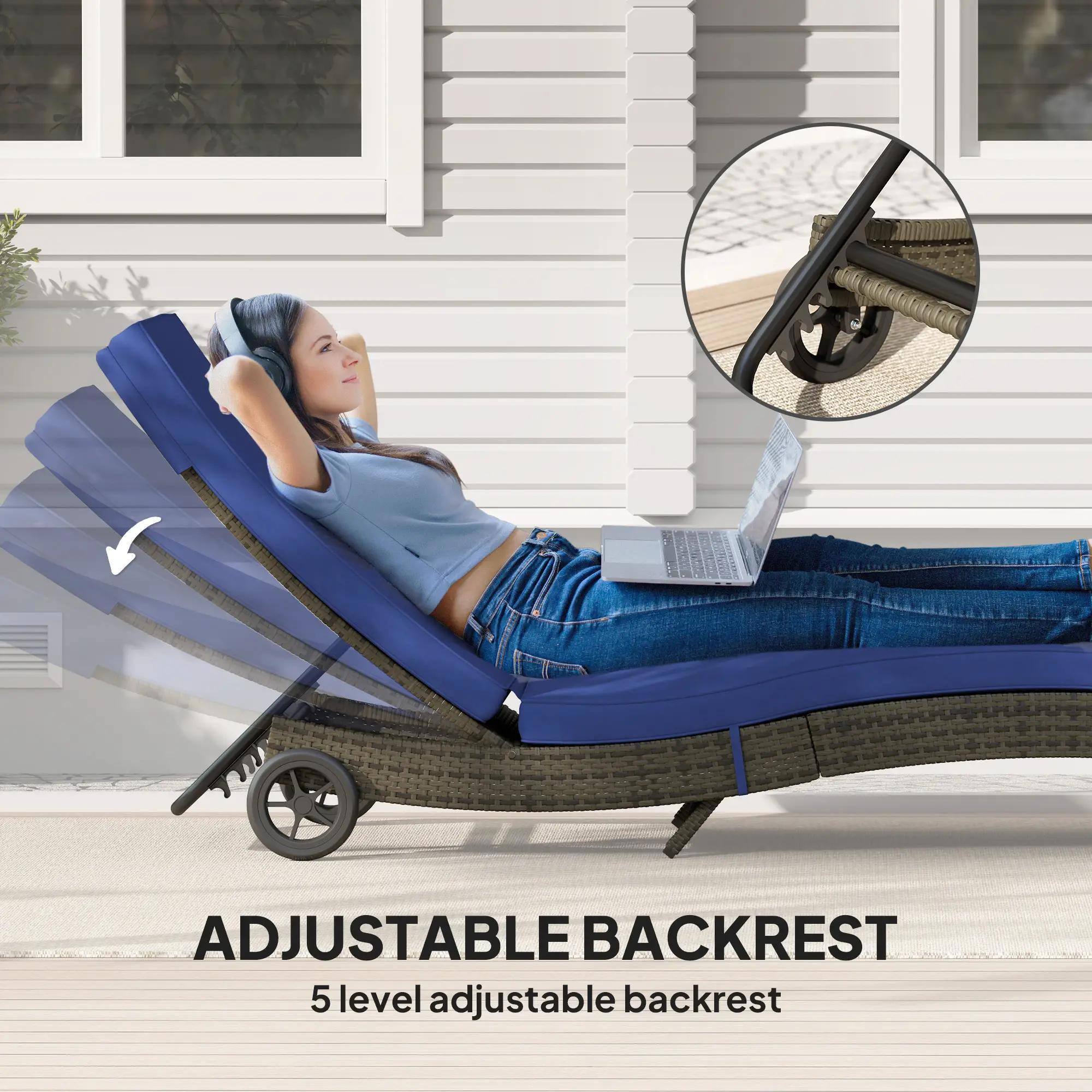 ADJUSTABLE BACKREST  
5 level adjustable backrest