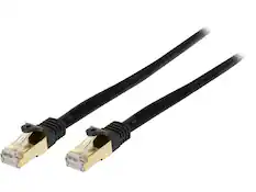 Front. StarTech.com - StarTech.com C6ASPAT3BK 3 ft. Cat 6A Black Shielded Network Ethernet Cables.