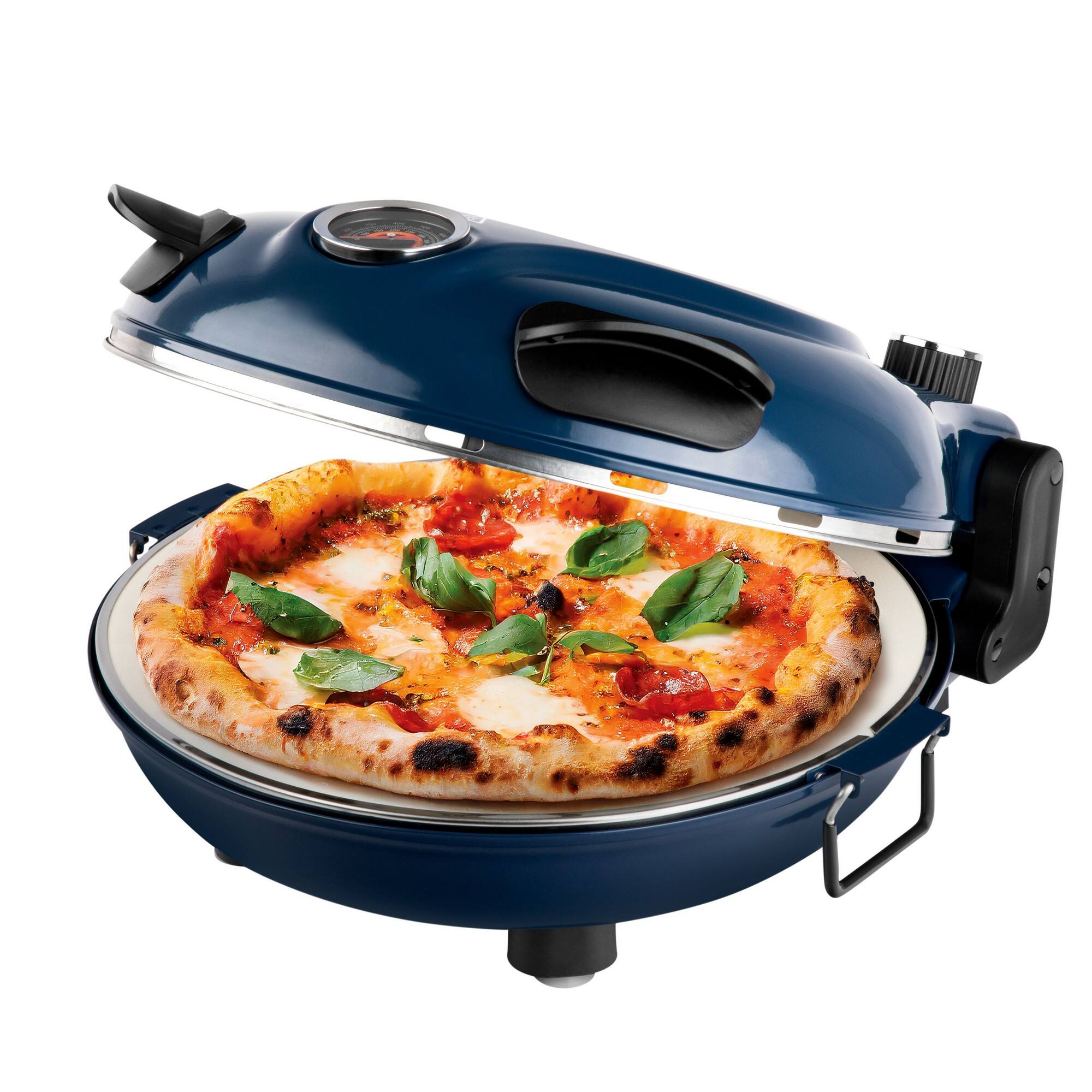 Alt View 5. Granitestone - Piezano Indoor/Outdoor Portable Electric Pizza Oven - Blue.