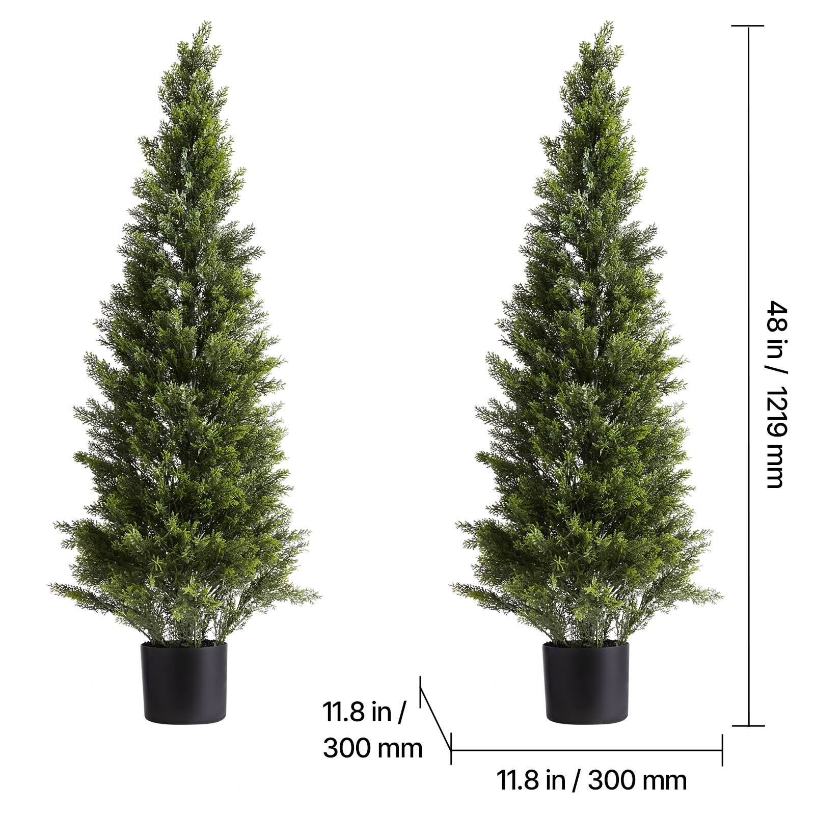 48 in / 1219 mm  
11.8 in / 300 mm  
11.8 in / 300 mm