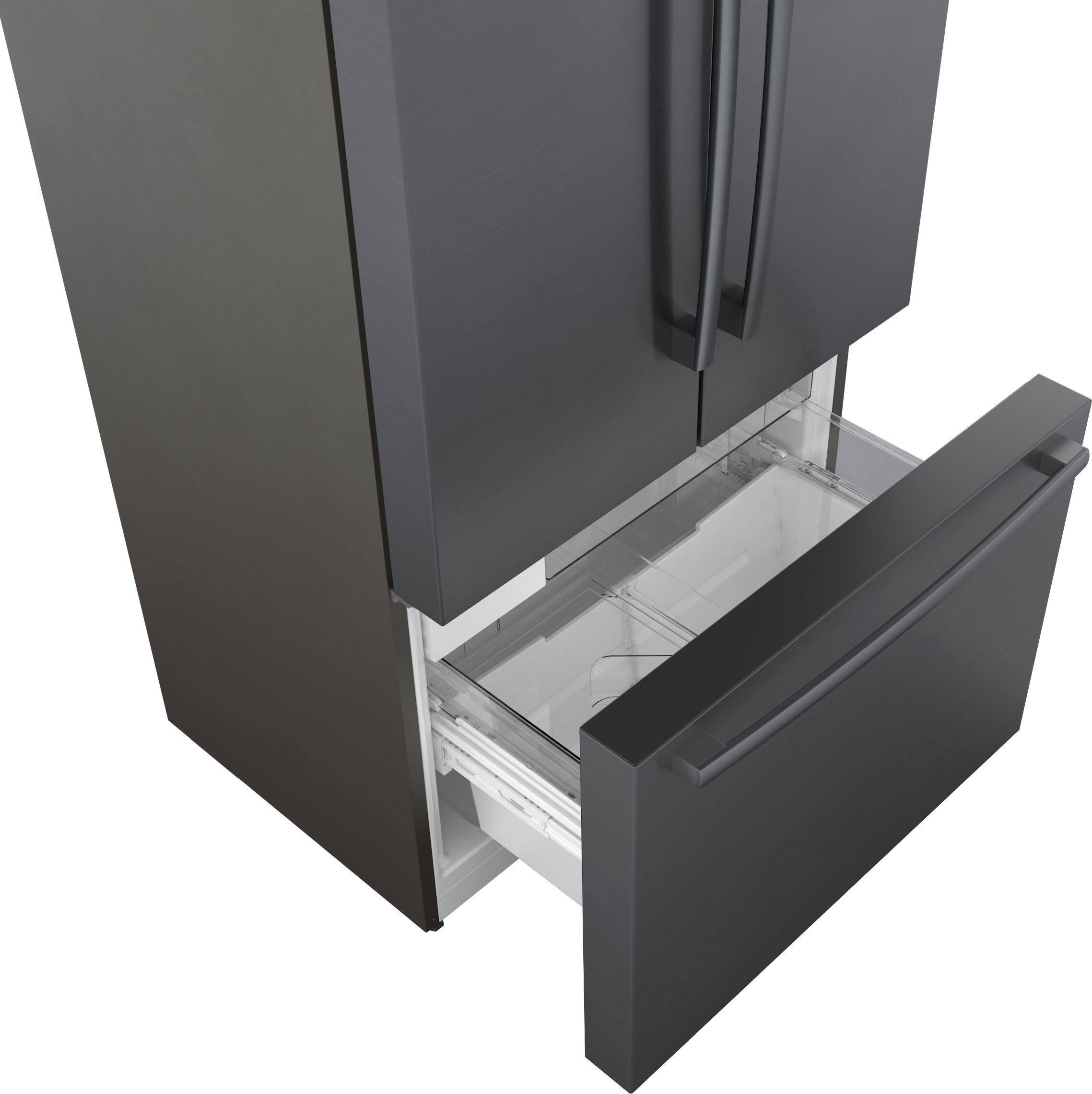 Alt View 15. Bosch - 800 Series 36 in. Wide 21 Cu. Ft. French Door Counter-Depth Smart Refrigerator - Black Stainless Steel.