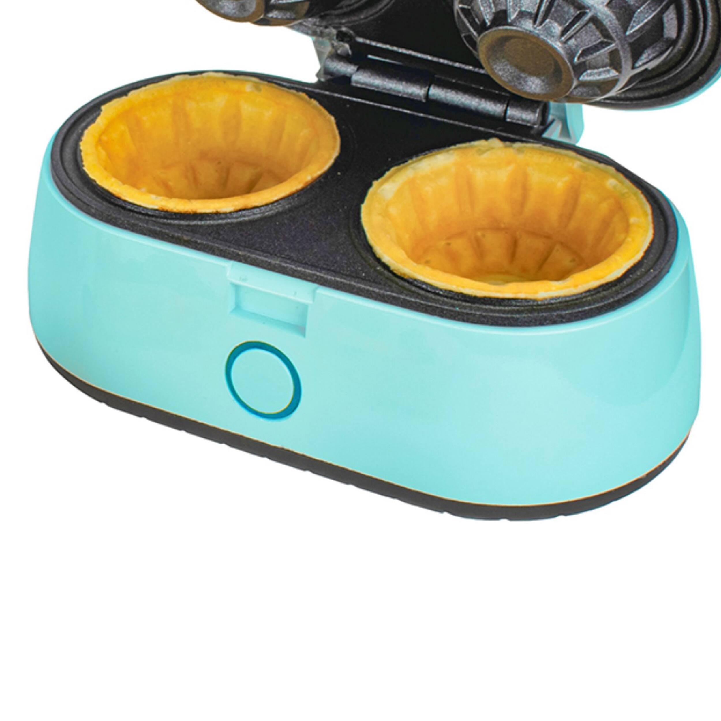 Alt View 1. Brentwood - Brentwood Double 3.5 Inch Waffle Bowl Maker in Blue - Blue.