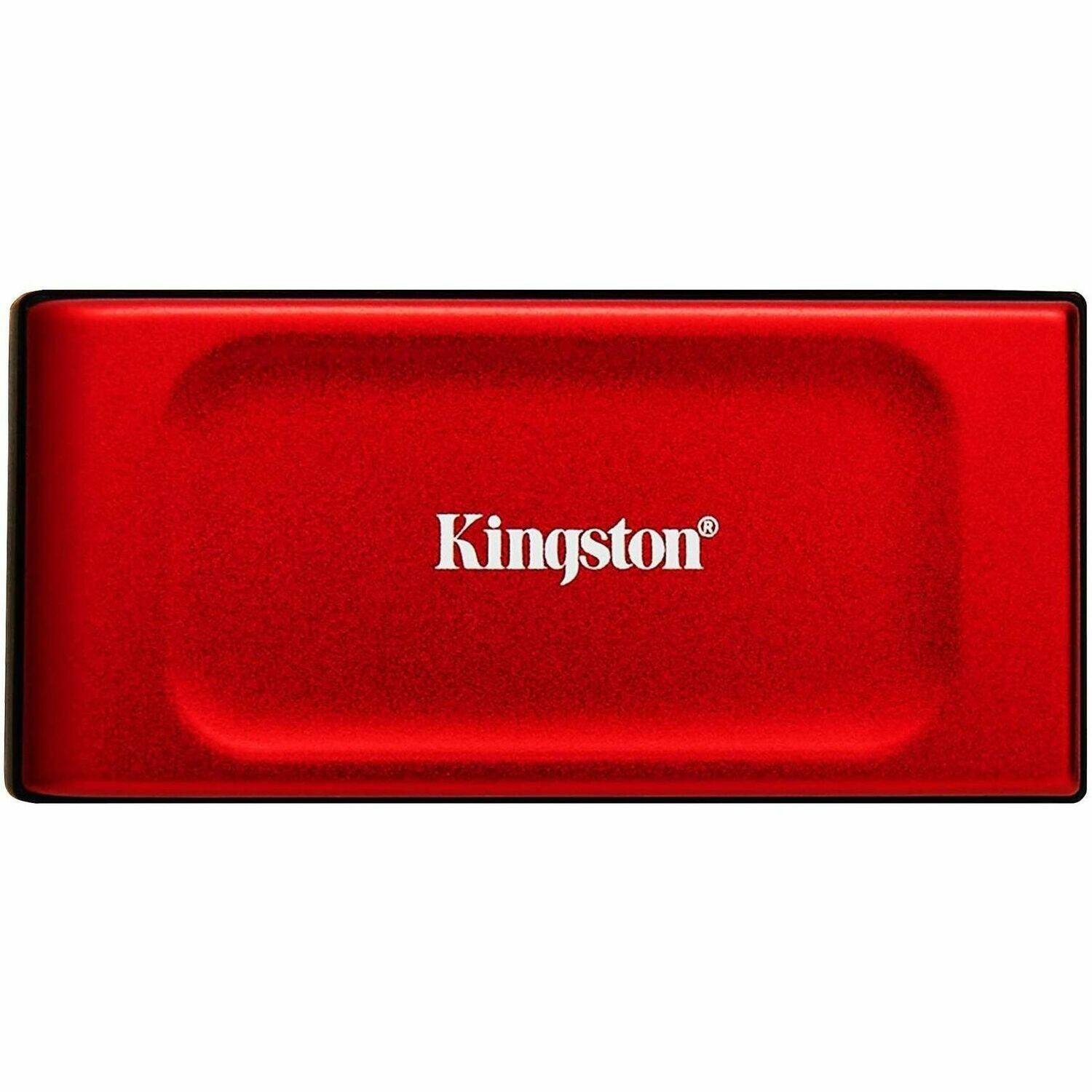 Left. Kingston - Kingston SXS1000 1TB USB 3.2 Gen 2x2 Type-C 3D NAND Solid State Disk - External - Red.