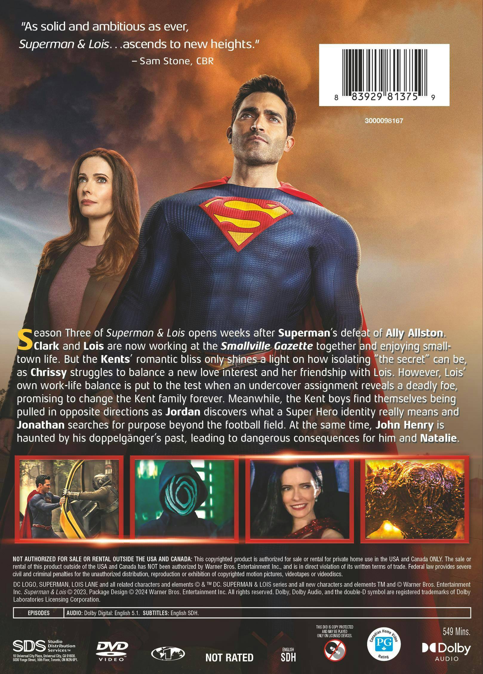 Back. Superman & Lois: The Complete Third Season [DVD].