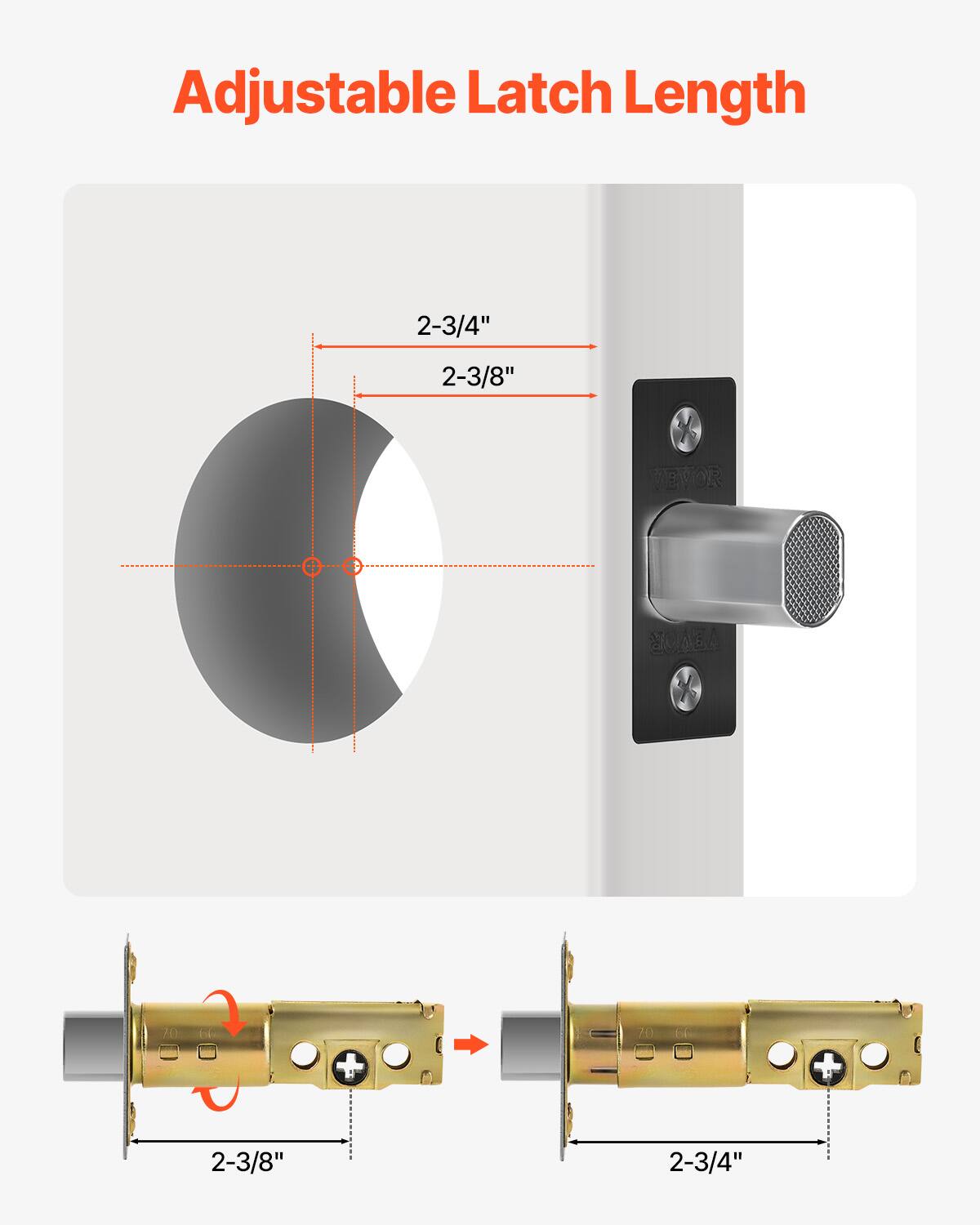 VEVOR Deadbolt Lock, Square Single Cylinder Dead Bolt, Keyed 1 Side ...