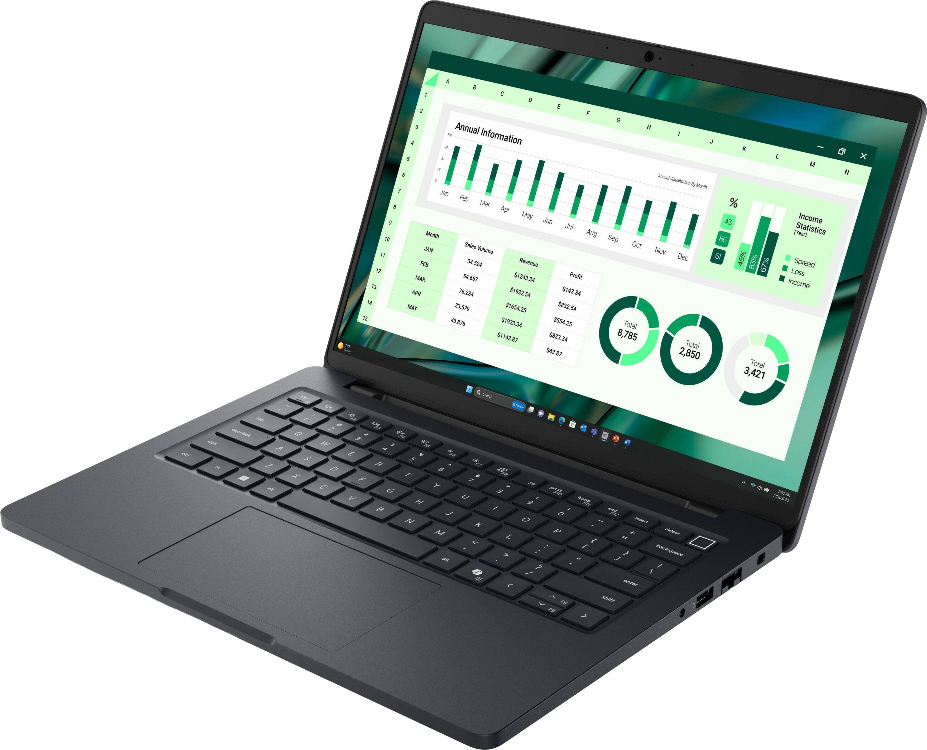 Alt View 16. Dell - Pro Max 14" LCD 1920 x 1200 (Full HD Plus) Laptop - Intel Core Ultra 7 with 32GB Memory - 512 GB SSD - Black.