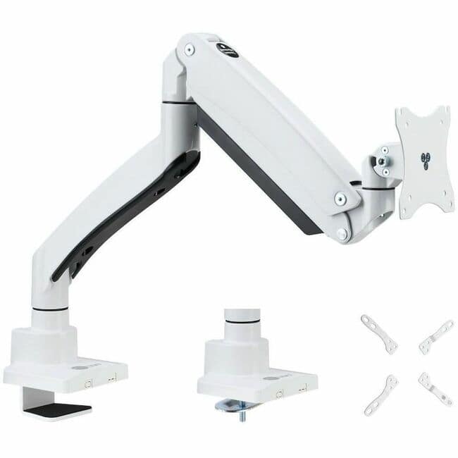 "SIIG Inc - SIIG Single 43"" Monitor Heavy-Duty Premium Gas Spring Desk Mount - VESA 75x75, 100x100, 200x200mm - SIIG Single - White" price history on PriceWatchPro
