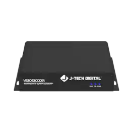 J-Tech Digital - 1080P 60Hz HDMI H.264/H.265 Decoder Livestream with Audio Output and NDI HX Support - Black