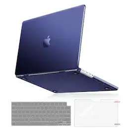 mosiso - Hard shell case for 14-inch MacBook Pro A3427 A3426 A3434 A3112 A3185 A3401 A2918 A2992 A2779 A2442 - Navy Blue