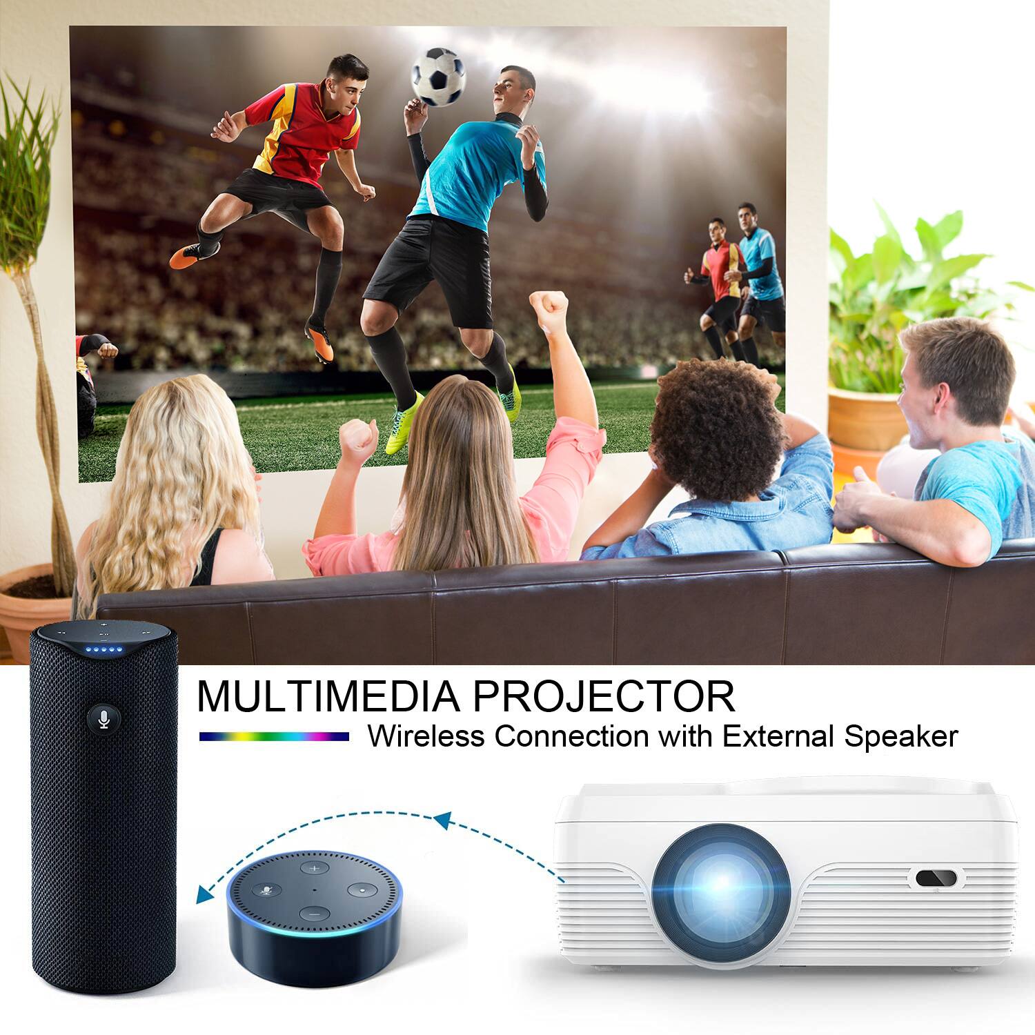 MULTIMEDIA PROJECTOR  
Wireless Connection with External Speaker
