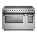 Verona - 48 inch Ultima Collection Induction Range with 7 Elements, Griddle, 6.5 cu. ft. Oven Capacity - Stainless Steel