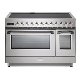 Verona - 48 inch Ultima Collection Induction Range with 7 Elements, Griddle, 6.5 cu. ft. Oven Capacity - Stainless Steel