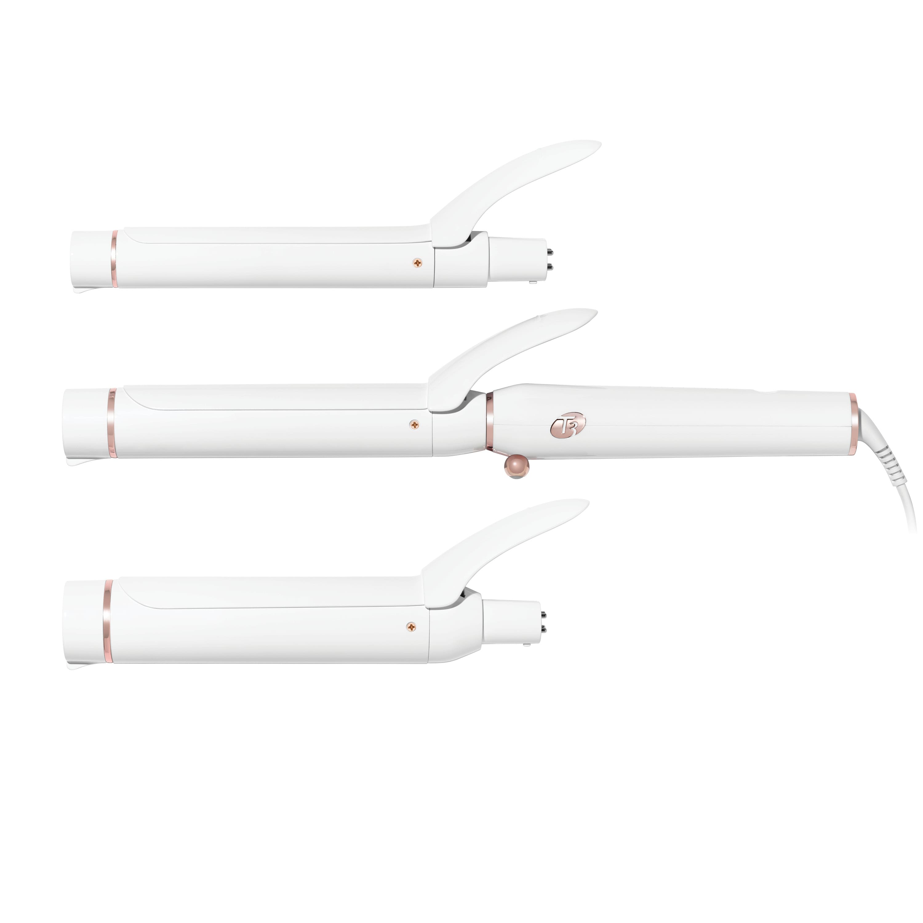 T3 - Switch Kit Classic Trio Interchangeable Curling Iron with 3 Barrels - White