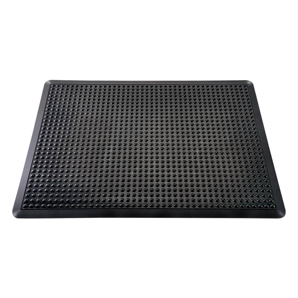 Alt View 4. Floortex - Doortex Black Anti-Fatigue BubbleMat - 24" x 35" - Black.