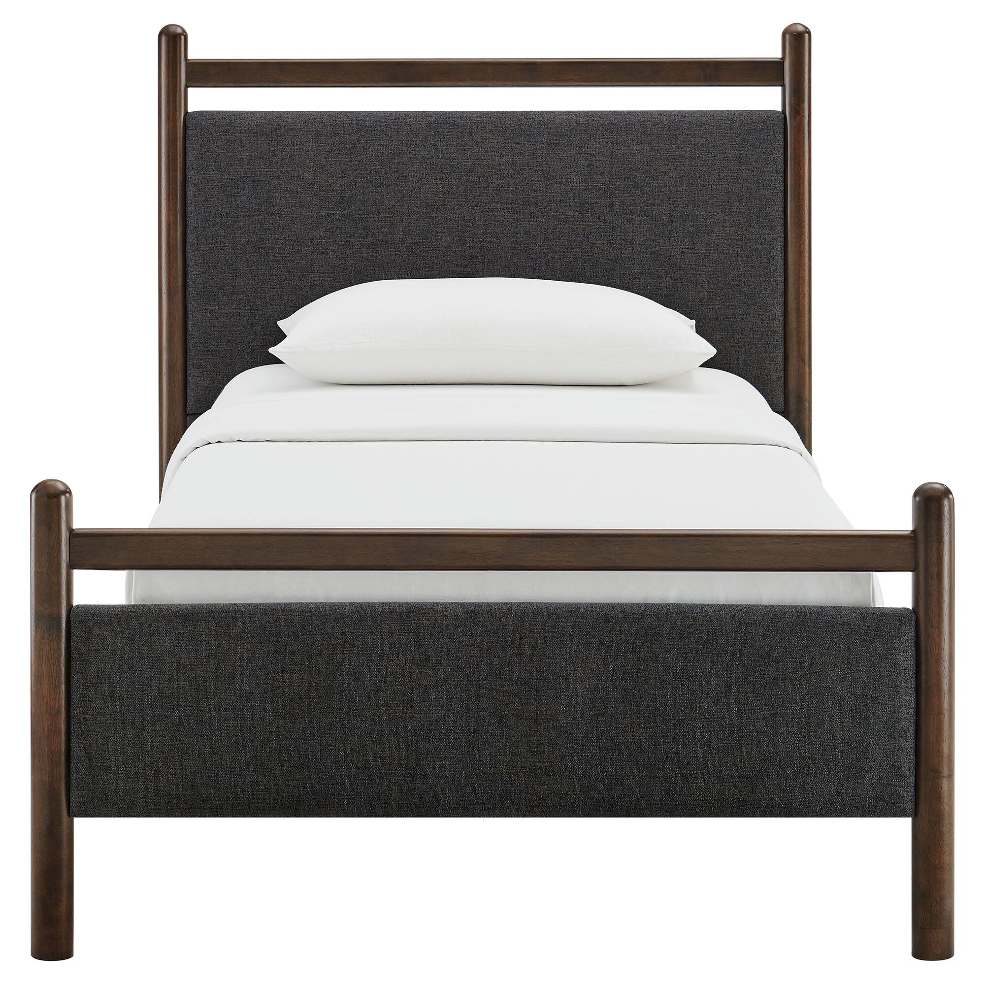 Alt View 4. Modway - Ginny Platform Bed Frame by Modway - Wenge Heathered Dark Gray.