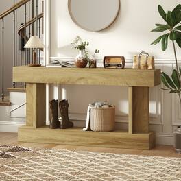 Homcom - Inch Long Console Table - Oak