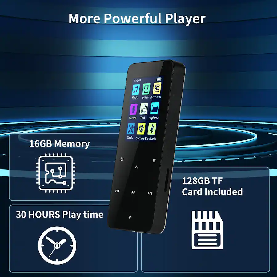 Reproductor De Música MP3 Portátil Con Radio FM - Pantalla, USB, Batería Recargable, Ideal Para Viajes, Camping O Uso Diario