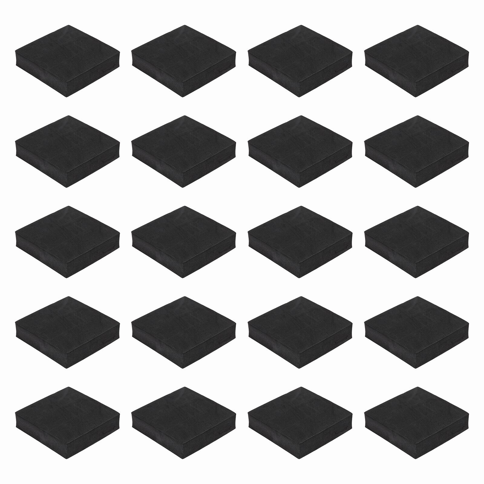Unique Bargains - Single Sided Speaker Isolation Pads 80x80x20mm Square EVA Acoustic Foam Anti-Vibration Feet for Speaker Subwoofer, 32pcs - Black price history on PriceWatchPro
