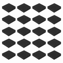 Unique Bargains - Single Sided Speaker Isolation Pads 80x80x20mm Square EVA Acoustic Foam Anti-Vibration Feet for Speaker Subwoofer, 32pcs - Black